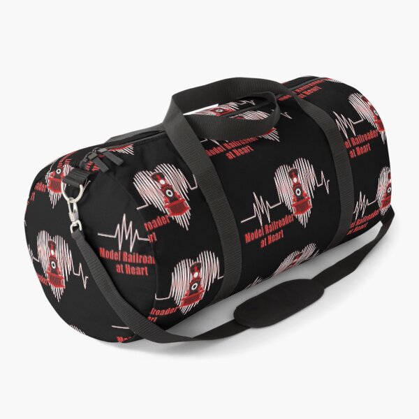 Item preview, Model Railroader at Heart. Model Railroading Steam Locomotive Heartbeat ECG Design with REd Text. designed and sold by UrTops.