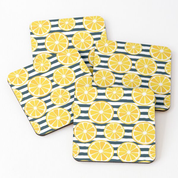 Item preview, Lemons and Stripes designed and sold by Artcraft-Ink.