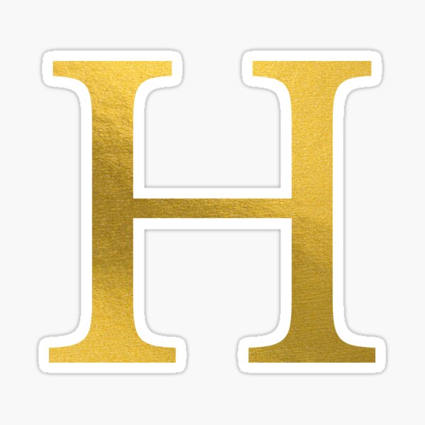 Gold H Stickers Redbubble - h letter h roblox