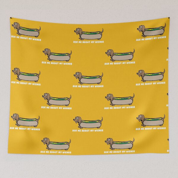Item preview, ASK ABOUT WIENER - Funny Canine Lovers Gift Ideas designed and sold by Sugar-Magnolia.
