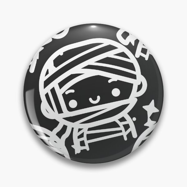 Item preview, Happy Halloween Holiday | Spooky Mummy Line Art Cartoon Pattern designed and sold by Ainbowz-Artwork.