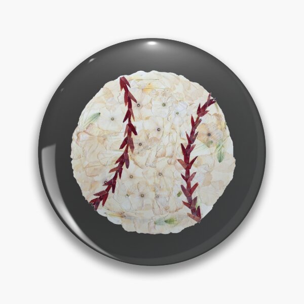 Item preview, Pressed Flower Baseball Design, Baseball Art, Pressed Flowers designed and sold by PressedbyHNL.