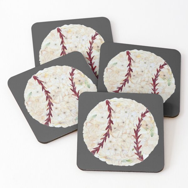 Item preview, Pressed Flower Baseball Design, Baseball Art, Pressed Flowers designed and sold by PressedbyHNL.