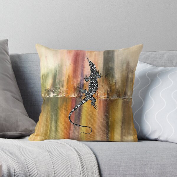 Goanna Design Throw Pillow
