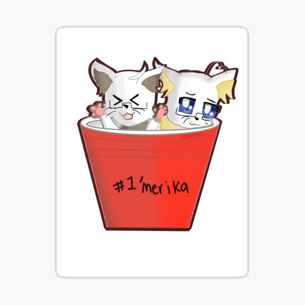 Neko America and Canada Sticker