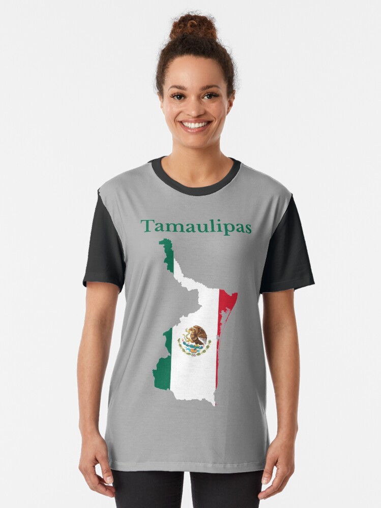 Thumbnail 2 of 5, Graphic T-Shirt, Tamaulipas State Map, Mexico. designed and sold by marosharaf.