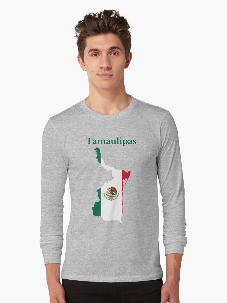 Thumbnail 1 of 5, Long Sleeve T-Shirt, Tamaulipas State Map, Mexico. designed and sold by marosharaf.