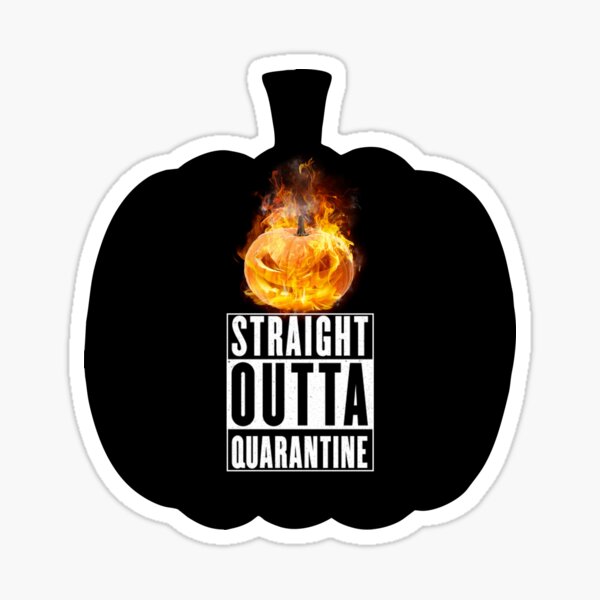 "Halloween in Quarantine" Sticker by ransyn Redbubble