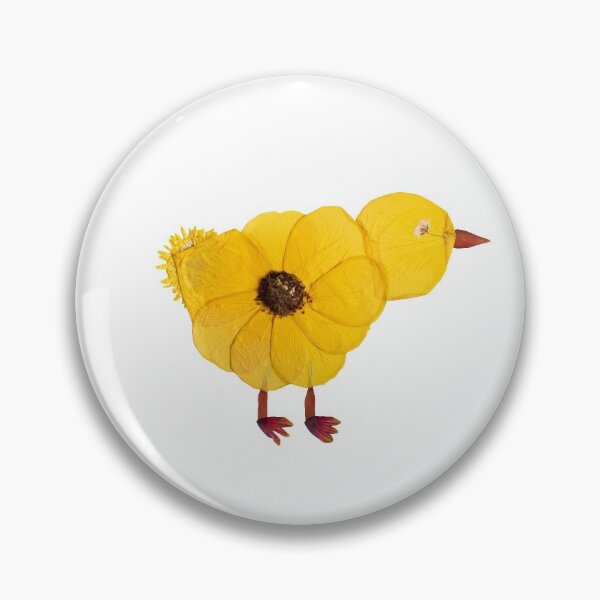 Item preview, Pressed Flower Baby Chick Design, Chicken Art, Pressed Flowers designed and sold by PressedbyHNL.