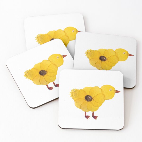 Item preview, Pressed Flower Baby Chick Design, Chicken Art, Pressed Flowers designed and sold by PressedbyHNL.