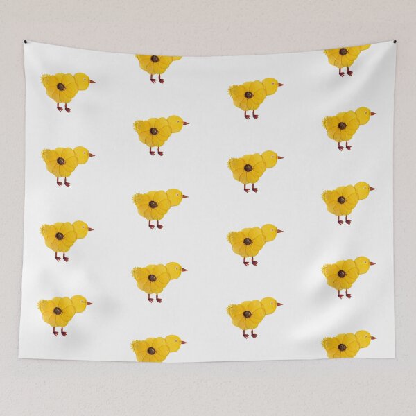 Item preview, Pressed Flower Baby Chick Design, Chicken Art, Pressed Flowers designed and sold by PressedbyHNL.