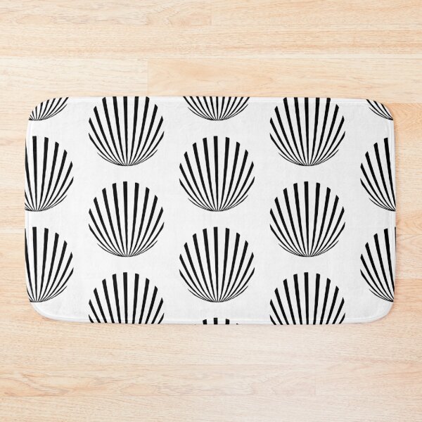 Item preview, Art Deco Shell Pattern Black White designed and sold by AlteredAtelier.