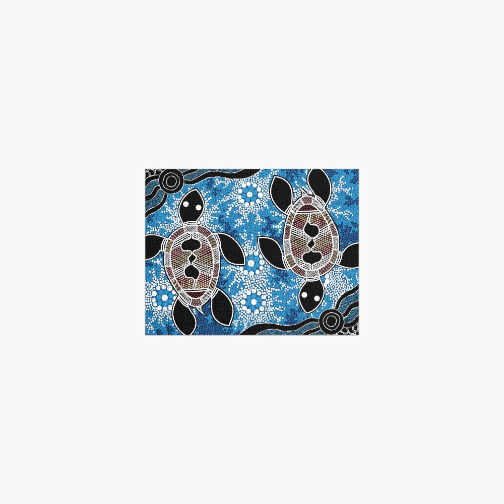 Authentic Aboriginal Art - Sea Turtles Jigsaw Puzzle