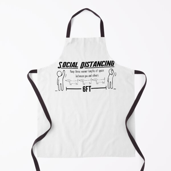Item preview, Three Wiener Lengths Distance Quarantine Mask designed and sold by Two Left Hands Design.