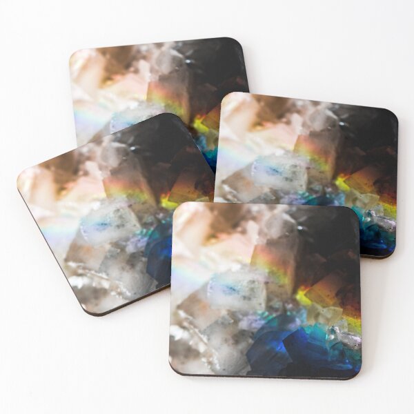 Item preview, Iridescent natural tructured geometric Calcite crystals.  designed and sold by FENIO.