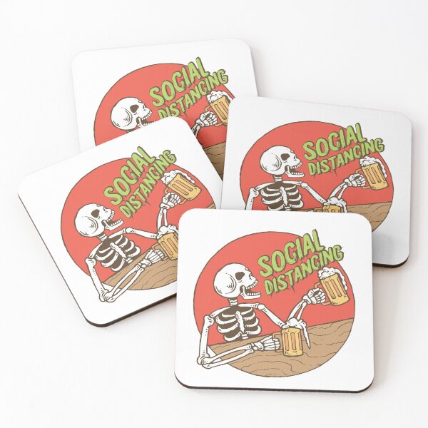 Item preview, Social Distancing Cheers Alone Alcohol Beer Humor designed and sold by Two Left Hands Design.