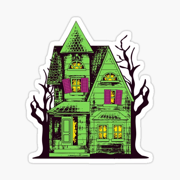 Spooky Haunted House Sticker Stickers Paper Party Supplies Etna Com Pe