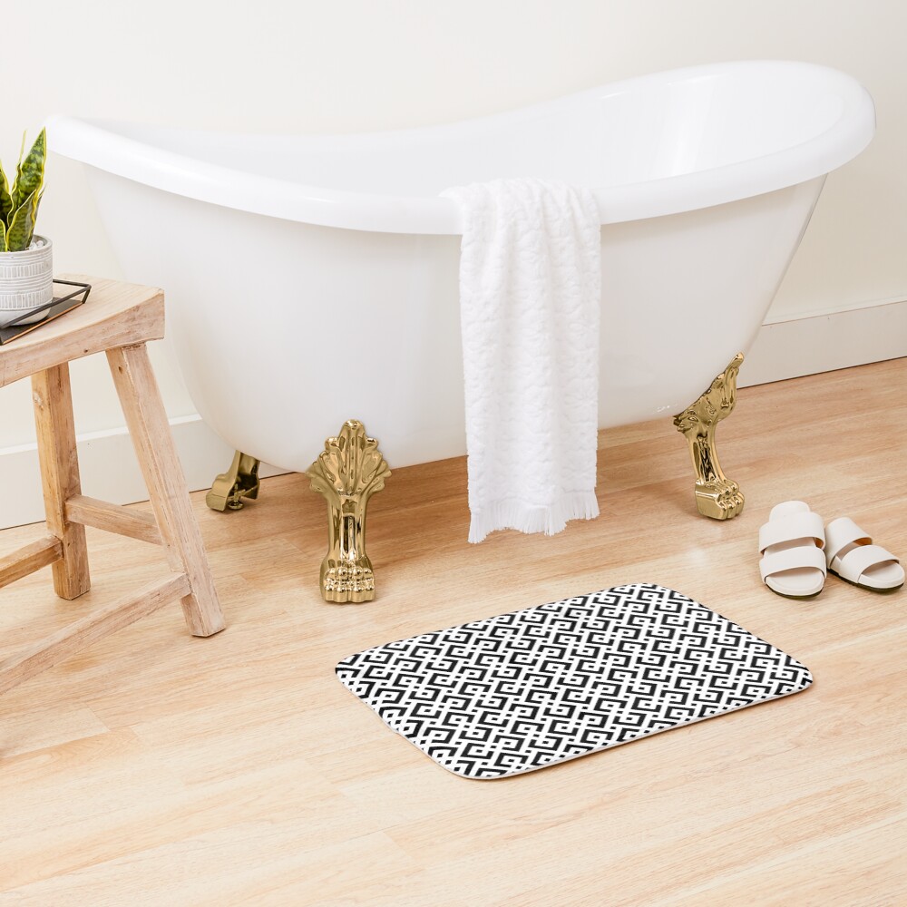 Trendy abstract Bath Mat