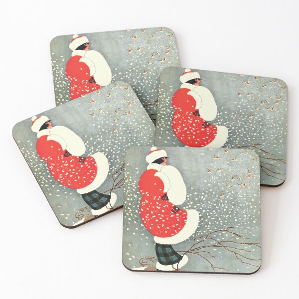 Item preview, Snow Buntings Snow Birds Winter Illustration designed and sold by DeeElle.