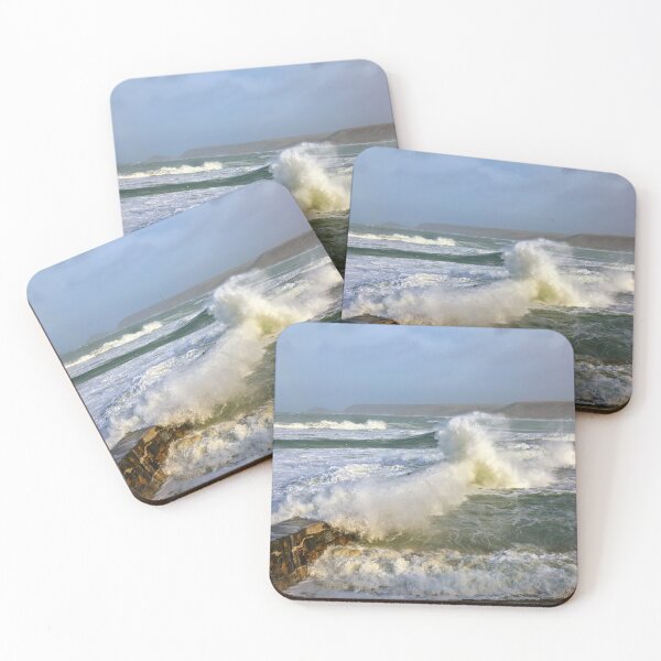 Item preview, Breaking wave over Sennen Pier designed and sold by bitm2007.