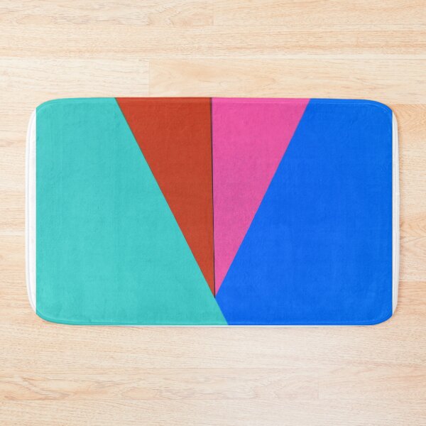 Item preview, Modern Geometric Colorblock in Turquoise, Red, Pink and Royal Blute designed and sold by AlteredAtelier.