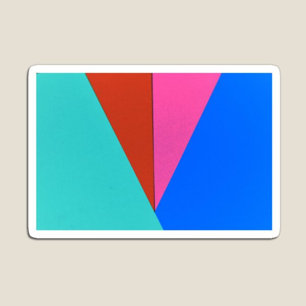 Item preview, Modern Geometric Colorblock in Turquoise, Red, Pink and Royal Blute designed and sold by AlteredAtelier.