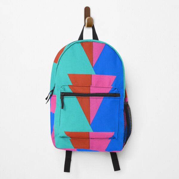 Item preview, Modern Geometric Colorblock in Turquoise, Red, Pink and Royal Blute designed and sold by AlteredAtelier.
