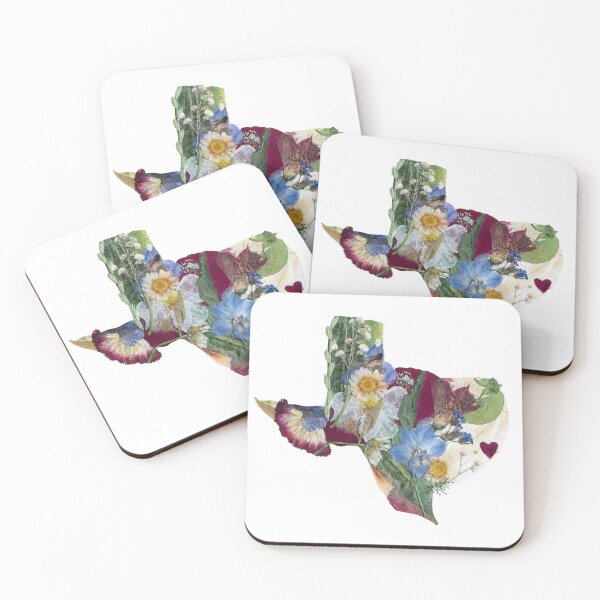 Item preview, Pressed Flower Texas Design, Texas Art, Pressed Flowers designed and sold by PressedbyHNL.