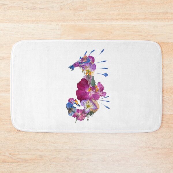 Item preview, Pressed Flower Seahorse Design, Seahorse Art, Pressed Flowers designed and sold by PressedbyHNL.