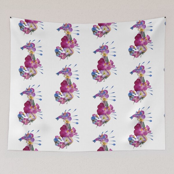 Item preview, Pressed Flower Seahorse Design, Seahorse Art, Pressed Flowers designed and sold by PressedbyHNL.