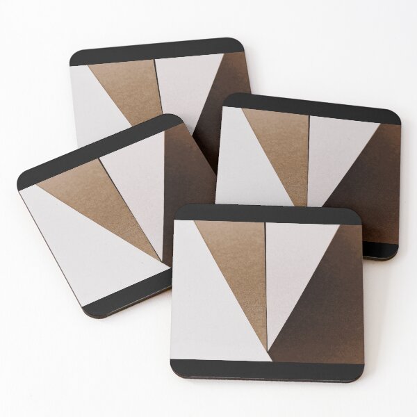 Item preview, Modern Geometric Colorblock in Browns, Black and White designed and sold by AlteredAtelier.