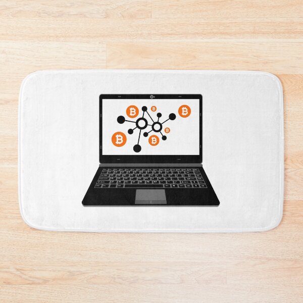 Item preview, realistic laptop vector illustration display bitcoin digital assets network designed and sold by asep sarifudin.