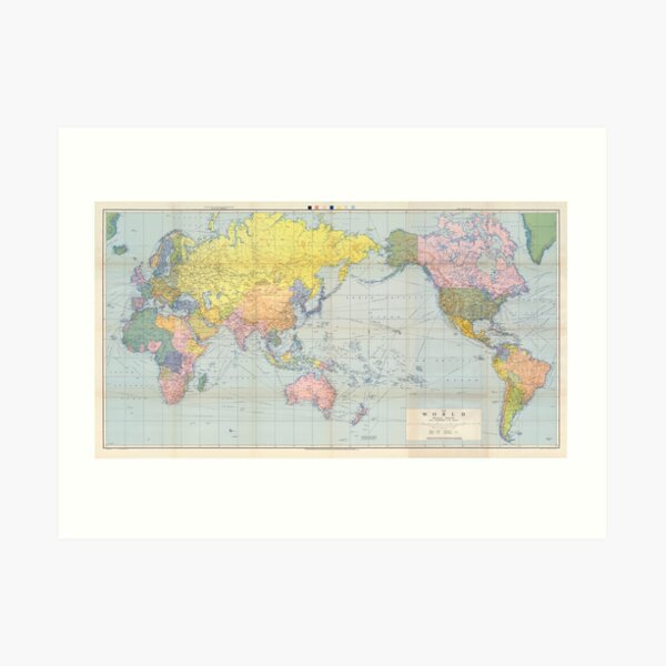 Australia Vintage Map Art Print