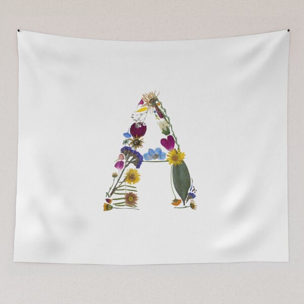 Item preview, Pressed Flower Letter A Design, Letter A Art, Pressed Flowers designed and sold by PressedbyHNL.