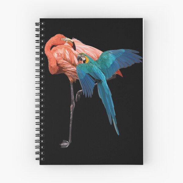 Item preview, Flamingo and macaw designed and sold by obscurite.