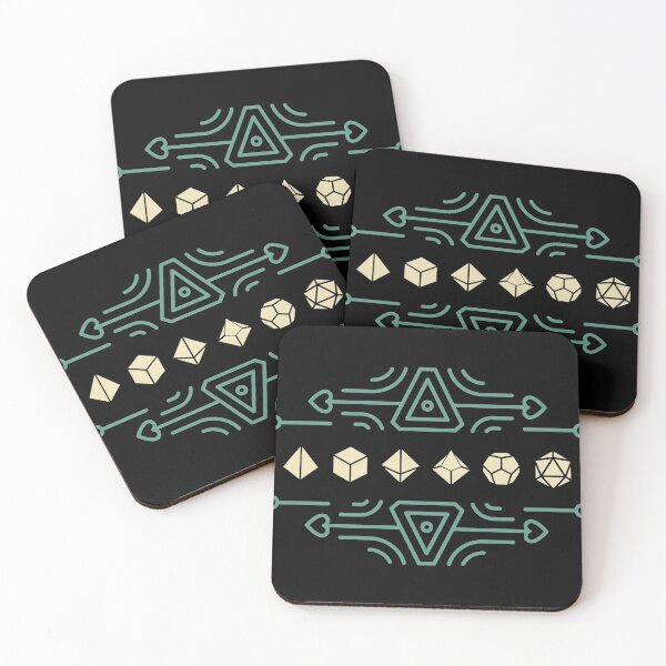Item preview, Futuristic Geometric Subtle Polyhedral Dice Set designed and sold by pixeptional.