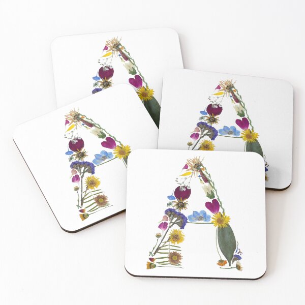 Item preview, Pressed Flower Letter A Design, Letter A Art, Pressed Flowers designed and sold by PressedbyHNL.