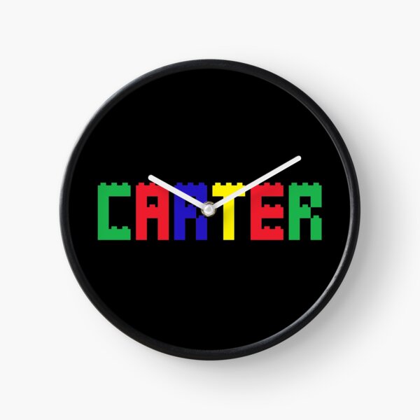 Name Brick Baby Kids for Boys Carter Clock