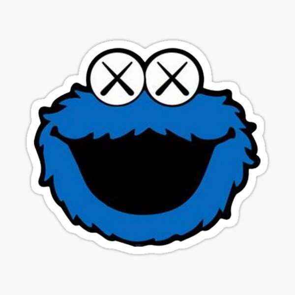 smile kawss blue Sticker