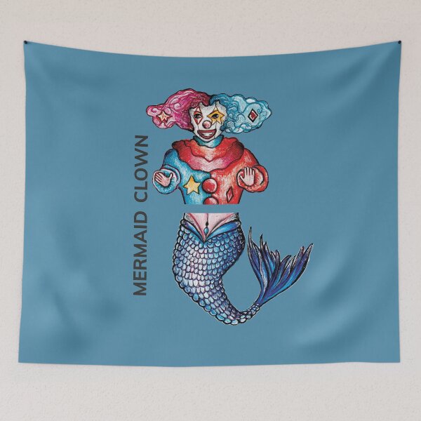 Item preview, MERMAID CLOWN by FrankenDuo cornflower blue designed and sold by FrankenDuo.