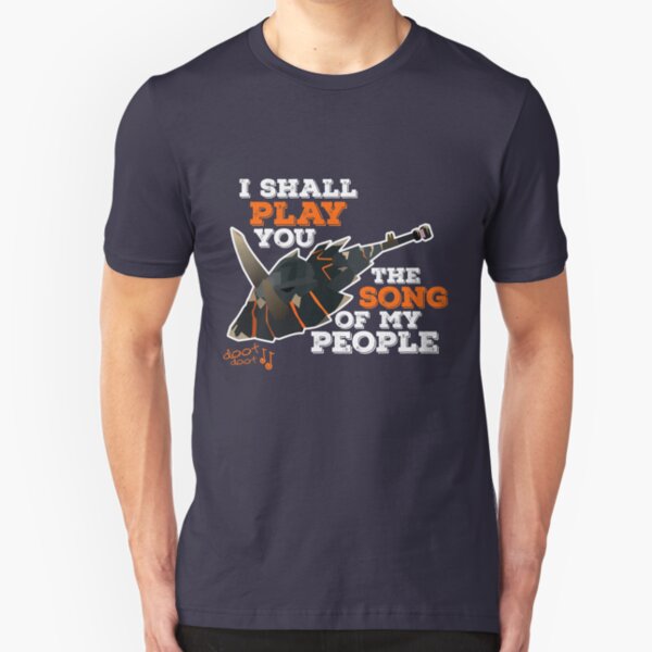 I Shall Play You The Song of My People - Monster Hunter Slim Fit T-Shirt