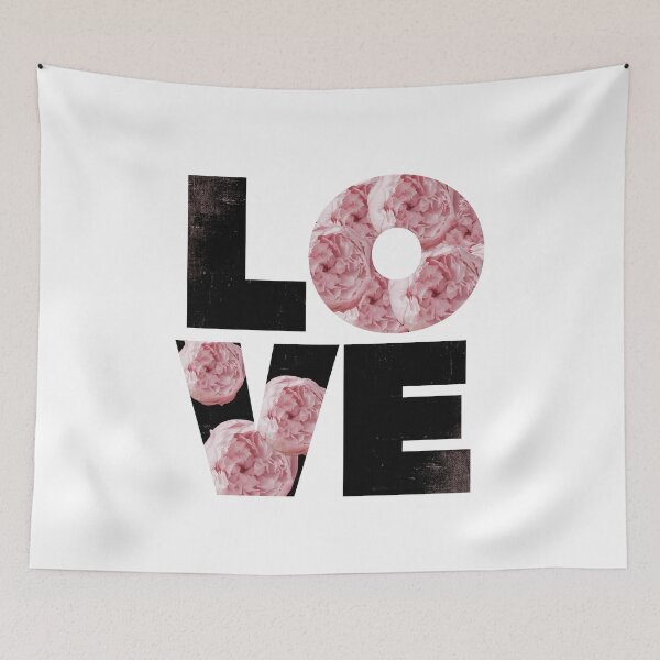 Item preview, Pink roses Love sign designed and sold by SJAPhoto.
