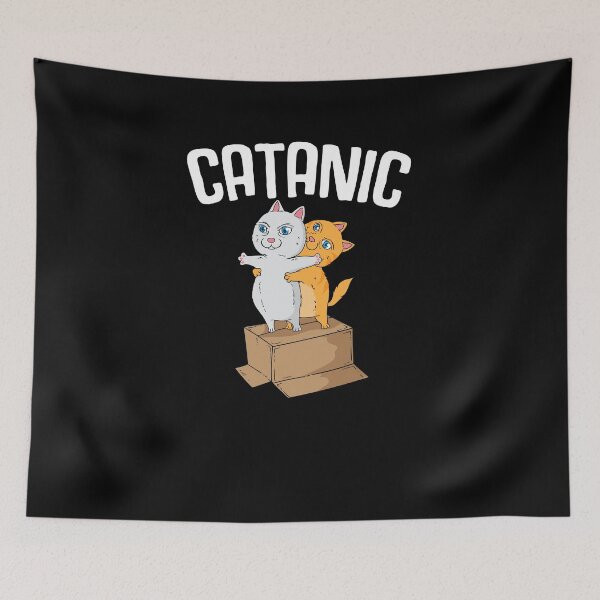Aperçu de l'œuvre T-shirt cadeau drôle Catanic Romantic Couple Cat Rose et Jack créée et vendue par shirti.