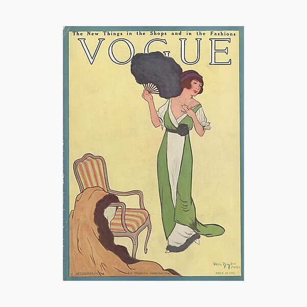 Vintage Vogue Magazine cover - October 1911 Photographic Print