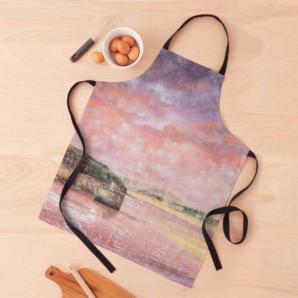 Padstow Harbour, North Cornwall Art Apron