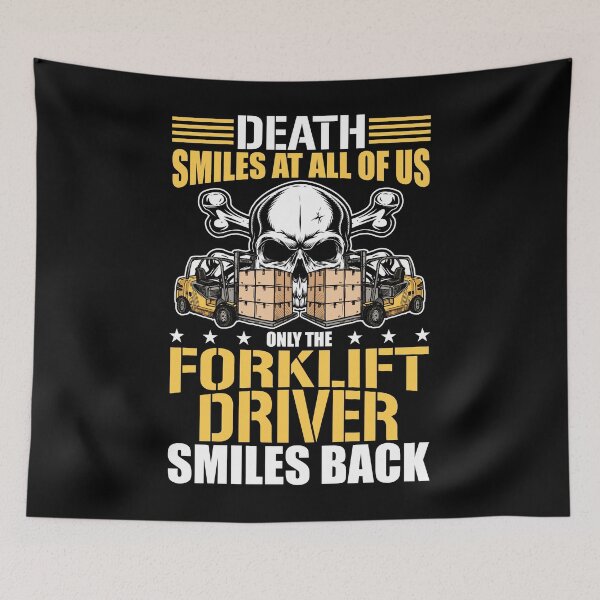 Item preview, Funny Forklift Operator Death Smiles At All Of Us Premium designed and sold by shirti.