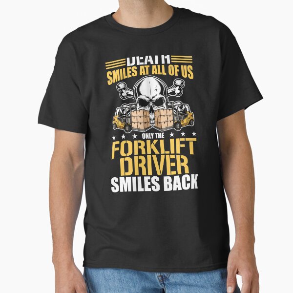 Item preview, Funny Forklift Operator Death Smiles At All Of Us Premium designed and sold by shirti.