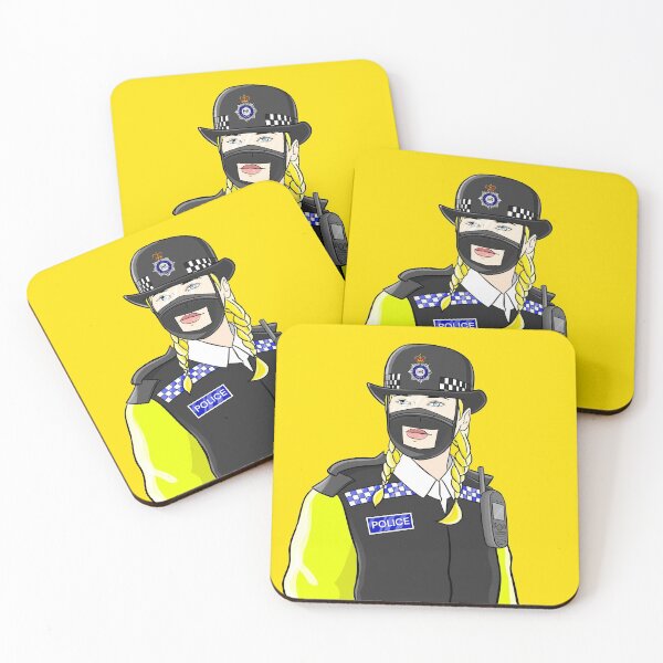 Item preview, Communix Black - Police Officer Yellow Background designed and sold by craig61.