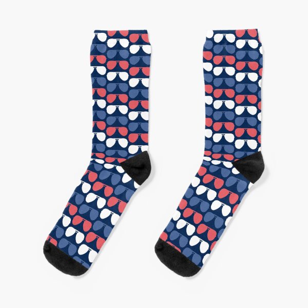 aviator style Joe Biden sunglasses pattern Socks