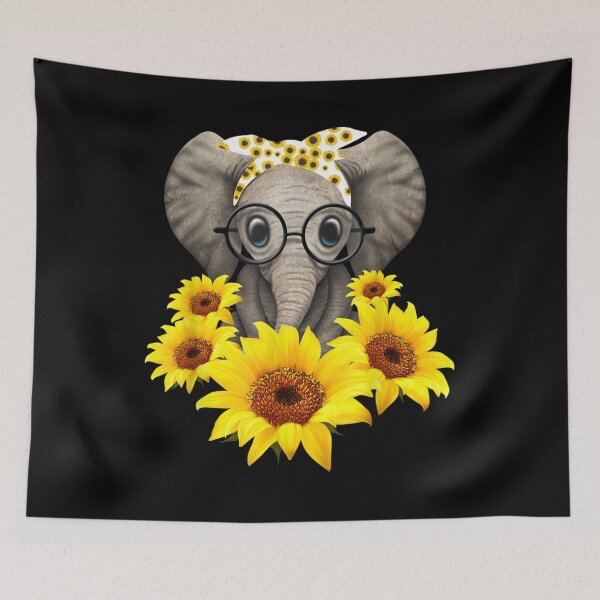 Item preview, Elephant Sunflower Cute Elephant Love Sunflower  designed and sold by LuluWayne.